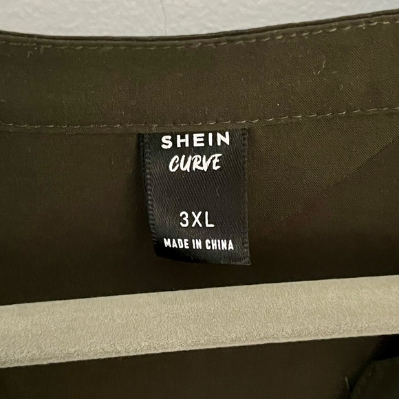 EUC 3X Shein Curve Forest Green Tunic Blouse - Picture 7 of 8